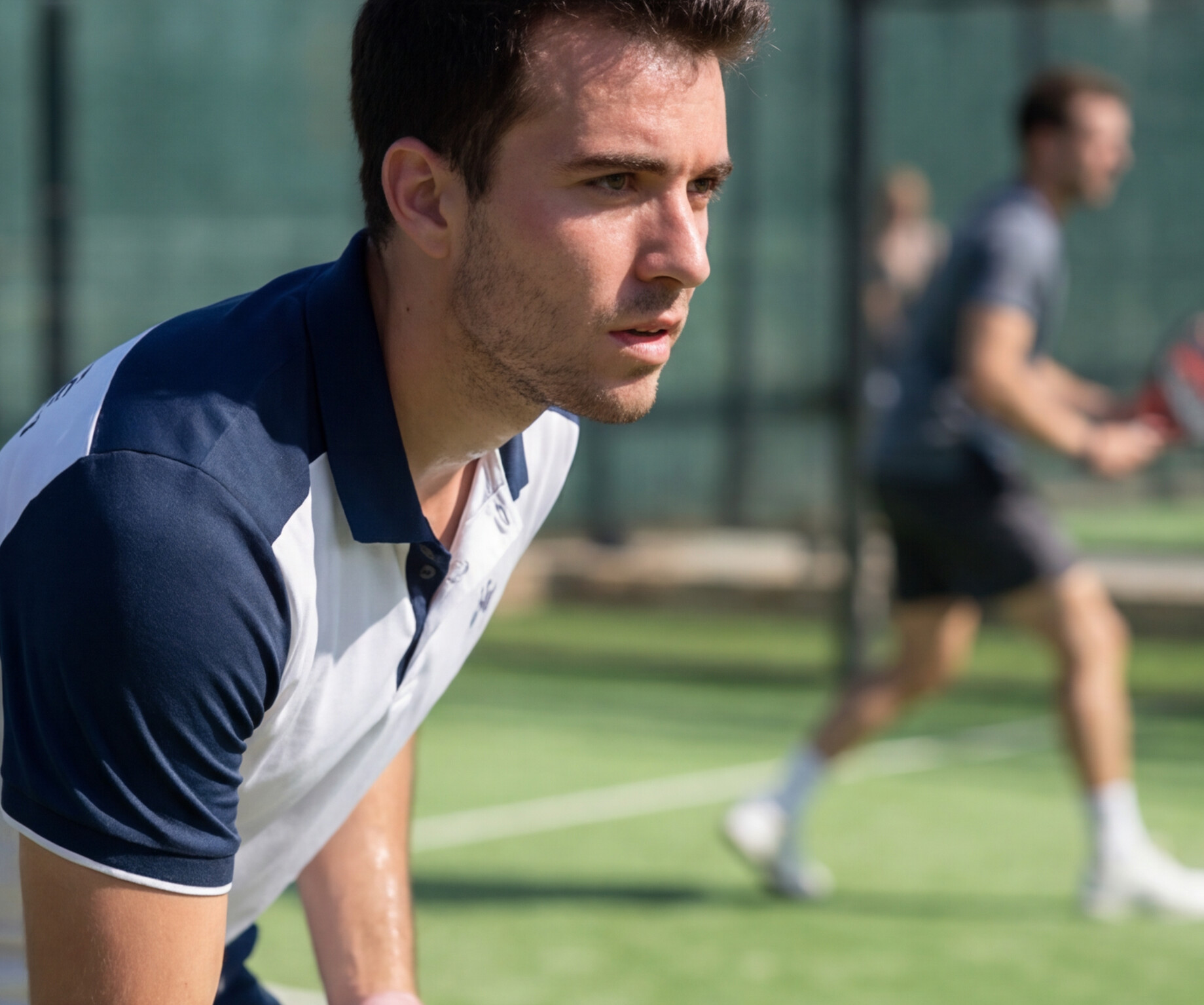 Retrato de deportista en pista.